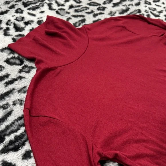 Red Turtleneck Long Sleeve Top - Picture 2 of 4